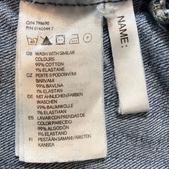 Denim by H&M Jean Jacket Silver Buttons over Snaps - Picture 6 of 8